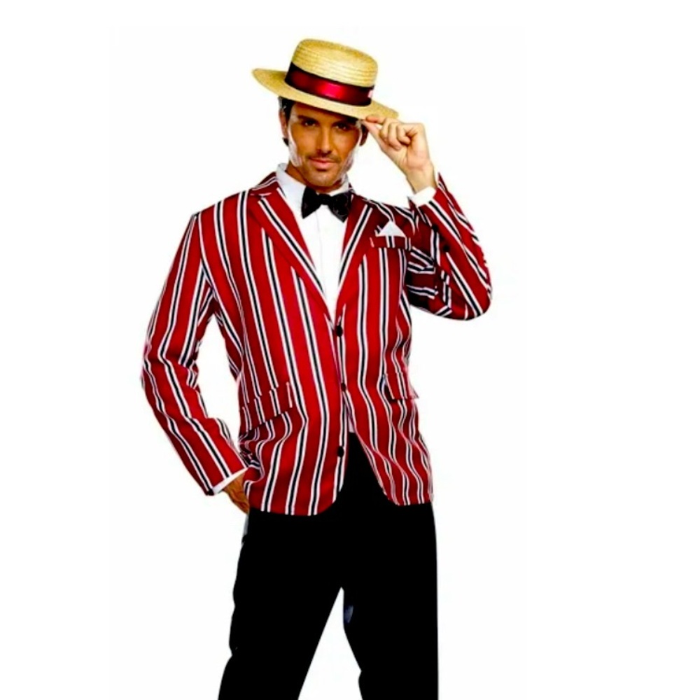 Good Time Sam Men’s Size L/XL Rubie’s Halloween Costume Red & White NWT
